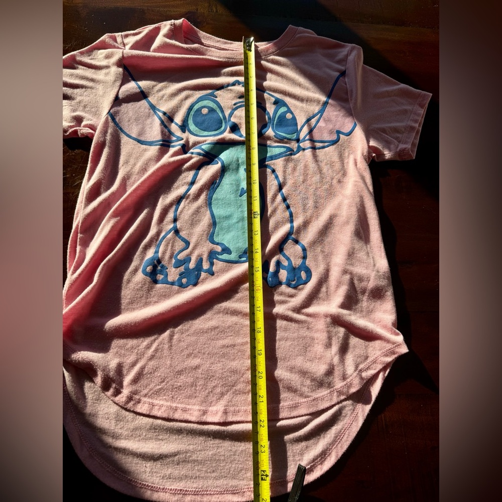 Disney Stitch “Weird But Cute” Pink Graphic Tee Women’s M 7/9 - Picture 9 of 11